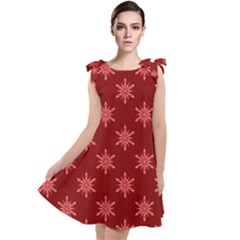 Illustrations Red Abstract Pattern Seamless Texture Tie Up Tunic Dress