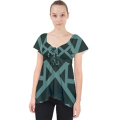 Geometric Design 01 Lace Front Dolly Top