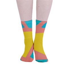 Geometric Design 02 Smooth Crew Length Tube Socks by myclothy