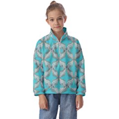 Geometric Design 13 Kids  Half Zip Hoodie