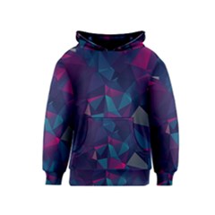 Turquoise Abstract Black Galaxy Pattern Turquoise Kids  Pullover Hoodie