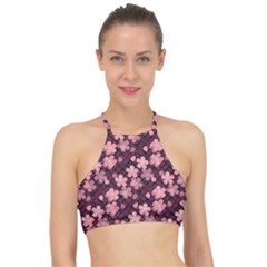 Cherry Blossoms Japanese Halter Bikini Top