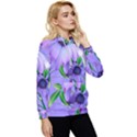 Purple Flower Nature Women s Lightweight Drawstring Hoodie View3