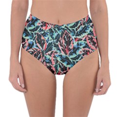 Leaves Pattern Patterns Colorful Reversible High-waist Bikini Bottoms by Posterlux