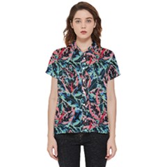 Leaves Pattern Patterns Colorful Short Sleeve Pocket Shirt by Posterlux