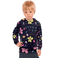 Foliage Pattern Beautiful Aesthetic Secret Garden Kids  Hooded Pullover by Paksenen