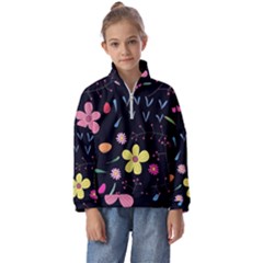 Foliage Pattern Beautiful Aesthetic Secret Garden Kids  Half Zip Hoodie by Paksenen