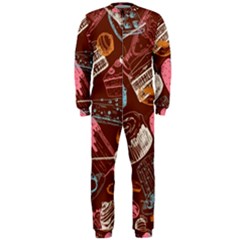 Sweet Food Seamless Pattern Onepiece Jumpsuit (men)