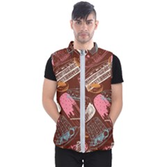 Sweet Food Seamless Pattern Men s Puffer Vest