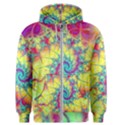 Fractal Spiral Abstract Background Vortex Yellow Men s Zipper Hoodie View1