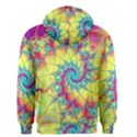 Fractal Spiral Abstract Background Vortex Yellow Men s Zipper Hoodie View2