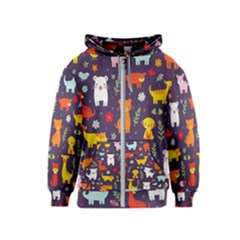 Pet Animal 01 Kids  Zipper Hoodie