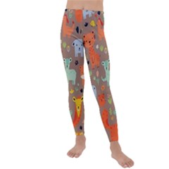 Pet Animal 05 Kids  Lightweight Velour Leggings