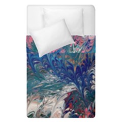 Blue Feathers And Flames Duvet Cover Double Side (single Size)