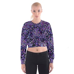 Neon Symphony Design Cropped Sweatshirt by dflcprintsclothing