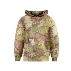 Retro Old Vintage Map Of Europe Kids  Pullover Hoodie