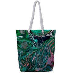 Malachite  Full Print Rope Handle Tote (small)