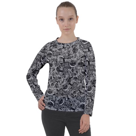 Be True Be Yourself Typographic Print Pattern Women s Long Sleeve Raglan T-shirt by dflcprintsclothing