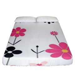  Minimalist Pattern With Simple Lines,flower And Shapes, Creating A Clean And Modern Fitted Sheet (king Size)