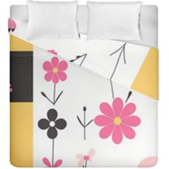  Minimalist Pattern With Simple Lines,flower And Shapes, Creating A Clean And Modern Duvet Cover Double Side (king Size)