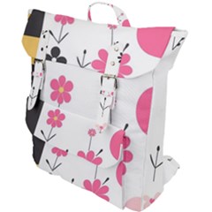  Minimalist Pattern With Simple Lines,flower And Shapes, Creating A Clean And Modern Buckle Up Backpack by myclothy