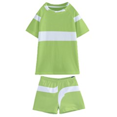 A Minimalist Pattern With Simple Lines And Shapes, Creating A Clean And Modern Aesthetic 02 Kids  Swim T-shirt And Shorts Set