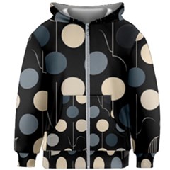 A Minimalist Pattern With Simple Lines And Shapes, Creating A Clean And Modern Aesthetic 03 Kids  Zipper Hoodie Without Drawstring