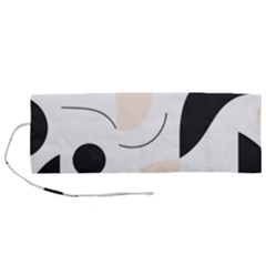 A Minimalist Pattern With Simple Lines And Shapes, Creating A Clean And Modern Aesthetic 05 Roll Up Canvas Pencil Holder (m)