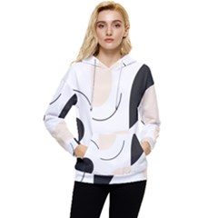 A Minimalist Pattern With Simple Lines And Shapes, Creating A Clean And Modern Aesthetic 05 Women s Lightweight Drawstring Hoodie