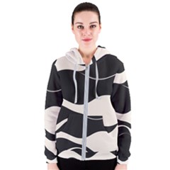 A Minimalist Pattern With Simple Lines And Shapes, Creating A Clean And Modern Aesthetic 06 Women s Zipper Hoodie