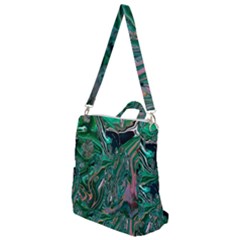 Malachite  Crossbody Backpack by kaleidomarblingart