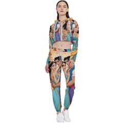 Aladin & Jasmine Wall Art Cropped Zip Up Lounge Set