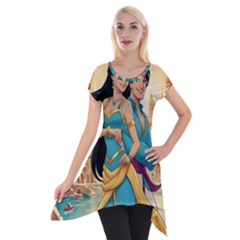 Aladin & Jasmine Disney Short Sleeve Side Drop Tunic