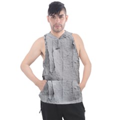 Wall With Cracked White Paint Texture Men s Sleeveless Hoodie by dflcprintsclothing