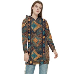 Tribal Chic Women s Long Oversized Pullover Hoodie