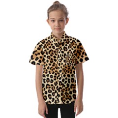 Leopard Kids  Short Sleeve Shirt by pollyparadiseartshop