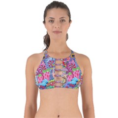 Cabbage Flower Abstract (1) (custom) Perfectly Cut Out Bikini Top