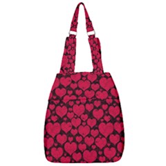 Valentines Day Hearts Pattern Love Red Center Zip Backpack