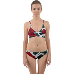 Roses Wrap Around Bikini Set