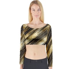 Gold Rush Long Sleeve Crop Top