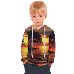 Sunset Nature Sea Dusk Landscape Kids  Overhead Hoodie