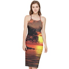 Sunset Nature Sea Dusk Landscape Bodycon Cross Back Summer Dress