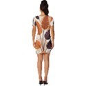 Leaves Boho Monster Nature Fitted Knot Split End Bodycon Dress View4