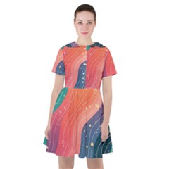 Art Abstract Pattern Sailor Dress by Salmanaz77