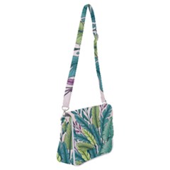 Illustrations Plants Nature Leaves Shoulder Bag With Back Zipper