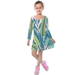 Illustrations Plants Nature Leaves Kids  Long Sleeve Velvet Dress by Salmanaz77