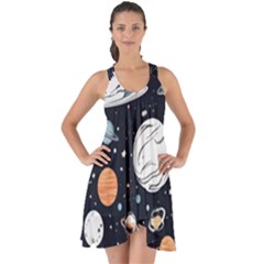 Space Galaxy Universe Stars Sky Show Some Back Chiffon Dress