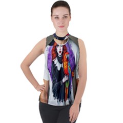 Halloween T-shirts Design  Mock Neck Chiffon Sleeveless Top