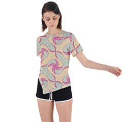 Abstract Pattern Design Scrapbooking Asymmetrical Short Sleeve Sports T-shirt by Paksenen