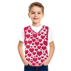 Hearts Valentine Pattern Seamless Kids  Basketball Tank Top